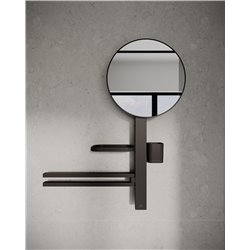 Miroir Alu+ Beauty bar 30 Noir mat ⌀ 328 mm BD588XG