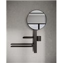 Miroir Alu+ Beauty bar 30 Noir mat ⌀ 328 mm BD588XG