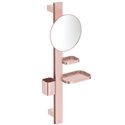 Miroir grossissant Alu+ Beauty bar 20x3 Rose brossé ⌀ 200 mm BD589RO
