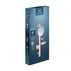 Miroir grossissant Alu+ Beauty bar 20x3 Rose brossé ⌀ 200 mm BD589RO