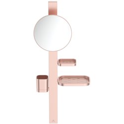 Miroir grossissant Alu+ Beauty bar 20x3 Rose brossé ⌀ 200 mm BD589RO
