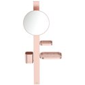 Miroir grossissant Alu+ Beauty bar 20x3 Rose brossé ⌀ 200 mm BD589RO