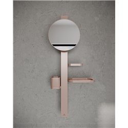 Miroir grossissant Alu+ Beauty bar 20x3 Rose brossé ⌀ 200 mm BD589RO