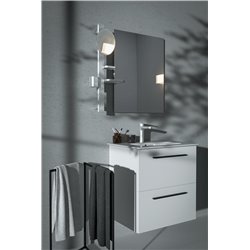 Miroir grossissant Alu+ Beauty bar 20x3 Argent brossé ⌀ 200 mm BD589SI