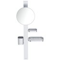 Miroir grossissant Alu+ Beauty bar 20x3 Argent brossé ⌀ 200 mm BD589SI