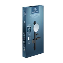 Miroir grossissant Alu+ Beauty bar 20x3 Noir mat ⌀ 200 mm BD589XG