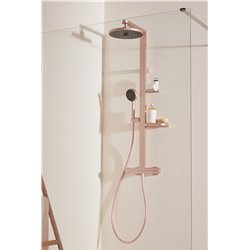 Colonne de douche Ceratherm Alu+ mitigeur thermostatique rose brossé BD583RO