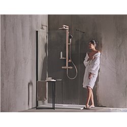 Colonne de douche Ceratherm Alu+ mitigeur thermostatique rose brossé BD583RO