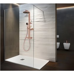 Colonne de douche Ceratherm Alu+ mitigeur thermostatique rose brossé BD583RO