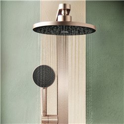 Colonne de douche Ceratherm Alu+ mitigeur thermostatique rose brossé BD583RO