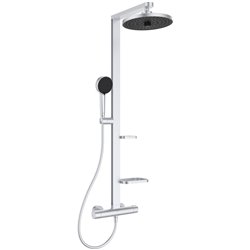 Colonne de douche Ceratherm Alu+ mitigeur thermostatique argent brossé BD583SI