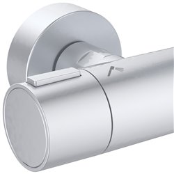 Colonne de douche Ceratherm Alu+ mitigeur thermostatique argent brossé BD583SI