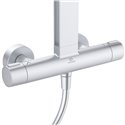 Colonne de douche Ceratherm Alu+ mitigeur thermostatique argent brossé BD583SI