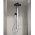 Colonne de douche Ceratherm Alu+ mitigeur thermostatique argent brossé BD583SI