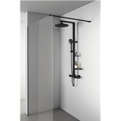 Colonne de douche Ceratherm Alu+ mitigeur thermostatique noir mat BD583XG