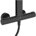 Colonne de douche Ceratherm Alu+ mitigeur thermostatique noir mat BD583XG