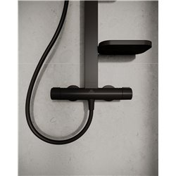 Colonne de douche Ceratherm Alu+ mitigeur thermostatique noir mat BD583XG