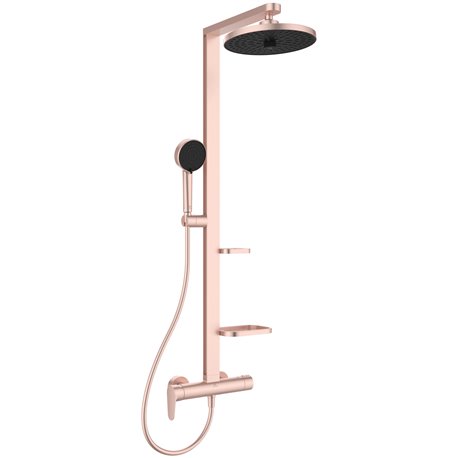 Colonne de douche Ceraflow Alu+ mitigeur mécanique rose brossé BD584RO