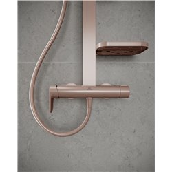 Colonne de douche Ceraflow Alu+ mitigeur mécanique rose brossé BD584RO