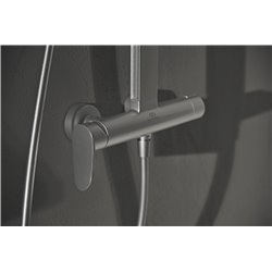 Colonne de douche Ceraflow Alu+ mitigeur mécanique argent brossé BD584SI