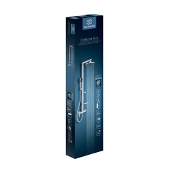 Colonne de douche Ceraflow Alu+ mitigeur mécanique argent brossé BD584SI