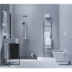 Colonne de douche Ceraflow Alu+ mitigeur mécanique argent brossé BD584SI
