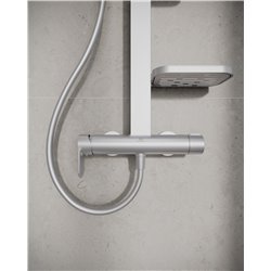 Colonne de douche Ceraflow Alu+ mitigeur mécanique argent brossé BD584SI