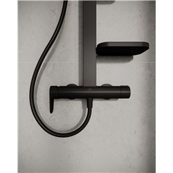 Colonne de douche Ceraflow Alu+ mitigeur mécanique noir mat BD584XG