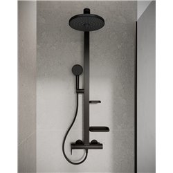 Colonne de douche Ceraflow Alu+ mitigeur mécanique noir mat BD584XG