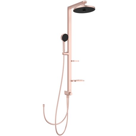 Colonne de douche Ceraflow Alu+ mitigeur avec inverseur rose brossé BD585RO