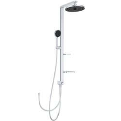 Colonne de douche Ceraflow Alu+ mitigeur avec inverseur argent brossé BD585SI