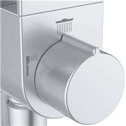 Colonne de douche Ceraflow Alu+ mitigeur avec inverseur argent brossé BD585SI