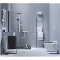 Colonne de douche Ceraflow Alu+ mitigeur avec inverseur argent brossé BD585SI