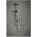 Colonne de douche Ceraflow Alu+ mitigeur avec inverseur argent brossé BD585SI