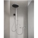 Colonne de douche Ceraflow Alu+ mitigeur avec inverseur argent brossé BD585SI