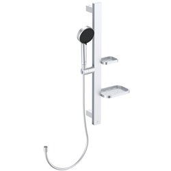 Ensemble de douche Idealrain Alu+ barre 60 cm argent brossé BD586SI