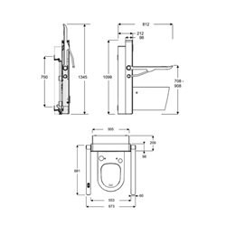 WC Levita bâti support avec cuvette Consillio