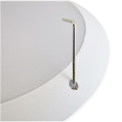 Plafonnier LED, 20W 2400 Lm Blanc chaud à Blanc jour CASA ASYM blanc + Détecteur RF préavis d'extinction 100958