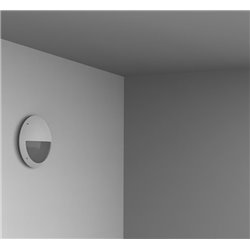 Plafonnier LED, 20W 2400 Lm Blanc chaud à Blanc jour CASA ASYM blanc + Détecteur RF préavis d'extinction 100958