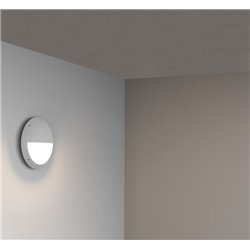 Plafonnier LED, 20W 2400 Lm Blanc chaud à Blanc jour CASA ASYM blanc + Détecteur RF préavis d'extinction 100958