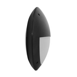 Plafonnier LED, 20W 2400 Lm Blanc chaud à Blanc jour CASA ASYM noir + Détecteur RF préavis d'extinction 100959