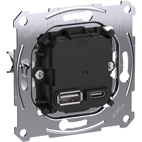 Prise chargeur USB double C 45W + A 7,5W méca seul D-Life