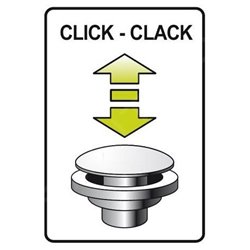 Bonde clic-clac céramique blanche Ipalyss E265301