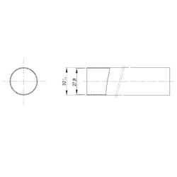 Conduit tulipé 3321 de 3 m série RK Ø32 mm gris DX27732-DESTOCK