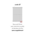Radiateur eau chaude Arpa23 Vertical 3139 Watts Double, Raccordement bas sur manchons soudés