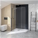 Paroi de douche Supra II Solo Verre transparent 120 cm Profilé chromé