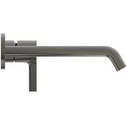 Mitigeur lavabo mural Joy 2 trous, bec 220 mm, Gris magnétique A7379A5