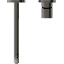 Mitigeur lavabo mural Joy 2 trous, bec 220 mm, Gris magnétique A7379A5