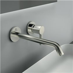 Mitigeur lavabo mural Joy 2 trous, bec 180 mm, Gris orage A7378GN