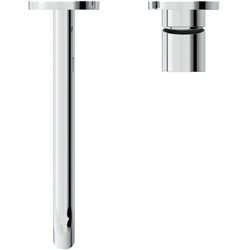 Mitigeur lavabo mural Joy 2 trous, bec 180 mm, Chromé A7378AA